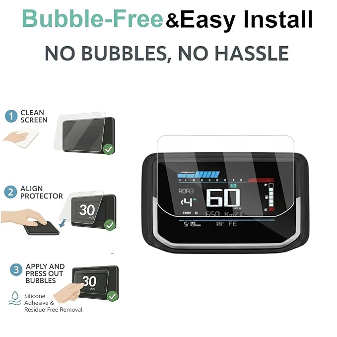 Screen Guard for Hero Glamour X 125 (2025) | HD Clear Full Cover Digital Meter Protector