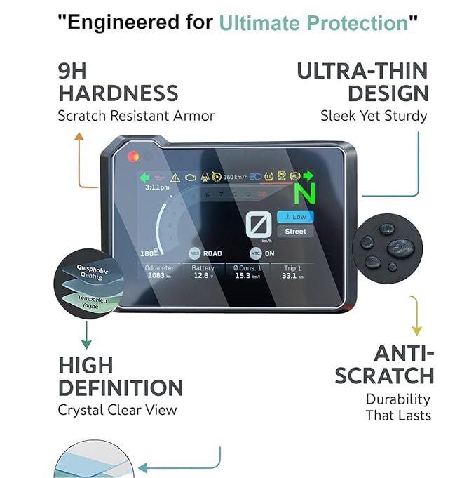 Screen Guard for NEW KTM 160 Duke 2025 | 5-Inch TFT Display Digital Meter Protector | Easy Installation Kit