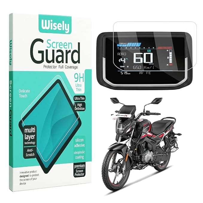 Screen Guard for Hero Glamour X 125 (2025) | HD Clear Full Cover Digital Meter Protector