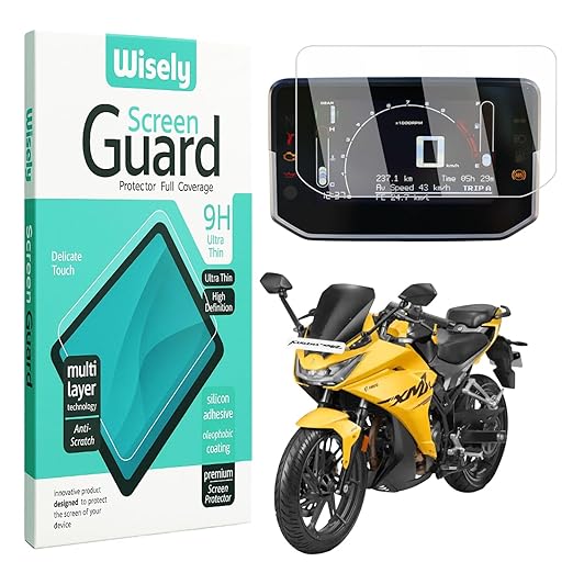 Screen Guard for Hero Karizma 210 XMR 2025 | TFT HD Clear Full Cover Digital Meter Protector | Easy Installation Kit