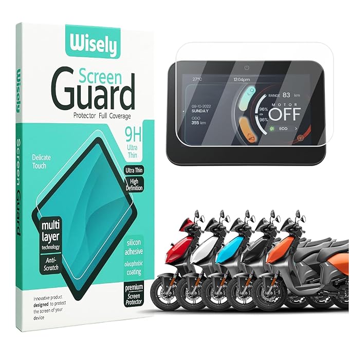 Screen Guard for Hero Vida V2 Pro, Plus, Lite (7-Inch) | HD Clear Full Cover Touch Display Digital Meter Protector