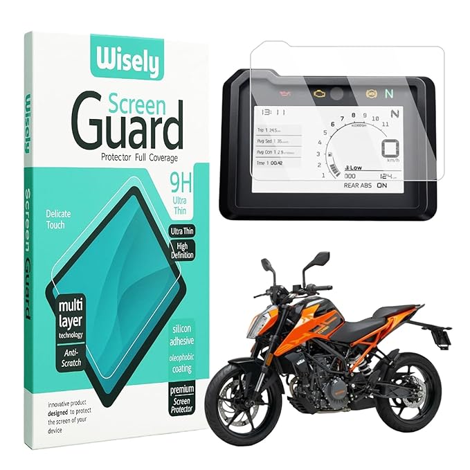 Screen Guard for NEW KTM 160 Duke 2025 | 5-Inch TFT Display Digital Meter Protector | Easy Installation Kit
