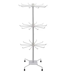 Metal 3 Layered Rotating Jewellery Stand, Chains, Ear-Rings, Bracelet, Necklace Display Stand Rack for Shop