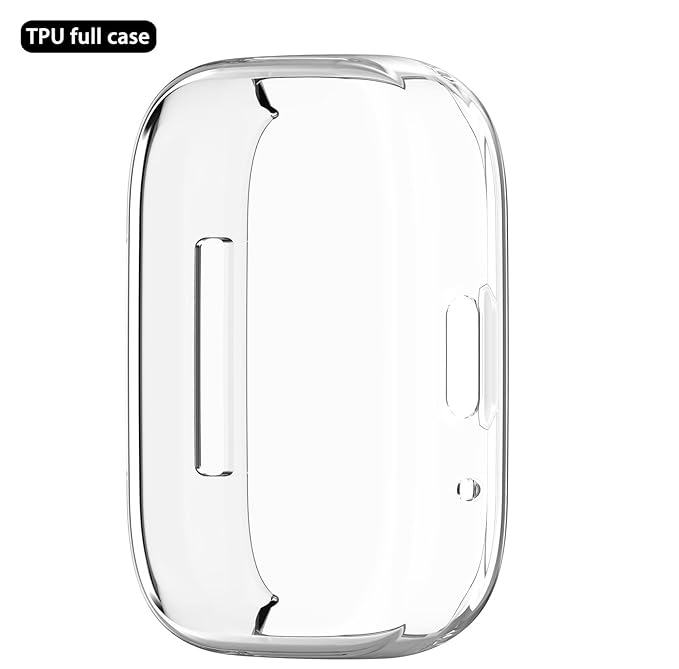 Wisely Protective Case Cover for Redmi Watch 3 Active – Soft TPU Full Screen Protector, HD Clear, Anti-Scratch, Shockproof, Transparent