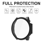 Wisely Electroplate Shine Slim Bumper Tempered Glass Case Cover for OnePlus Watch 2 – Luxury Black