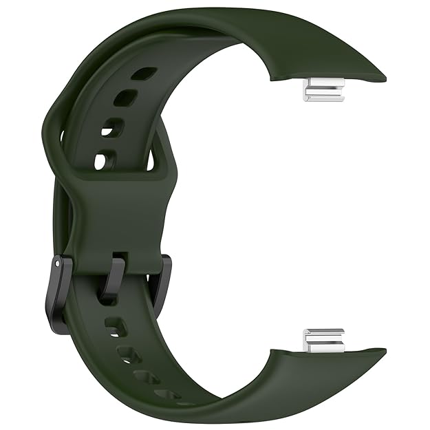 Wisely Adjustable Silicone Strap for Redmi Watch Move – Replacement Band with Tang Buckle, Soft & Durable, Olive