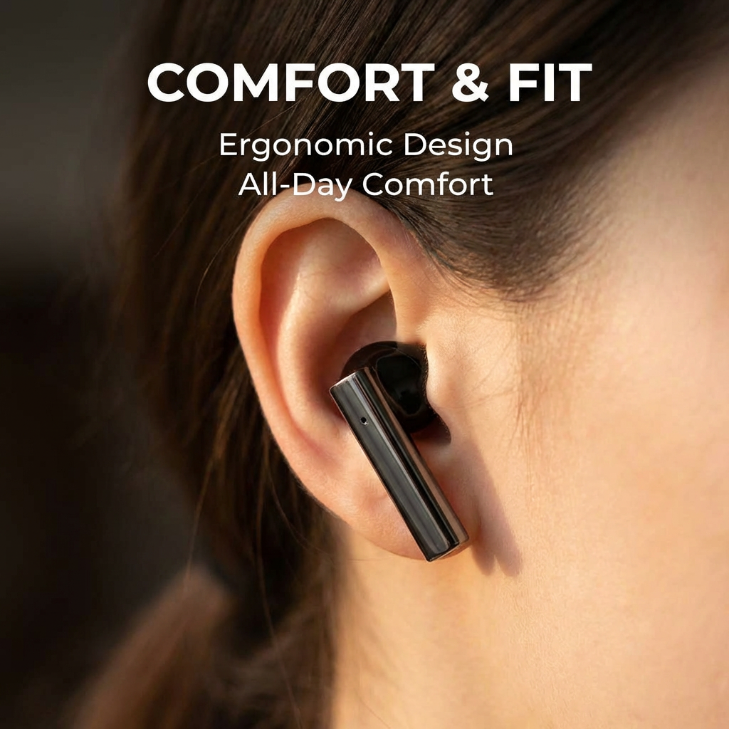 Wisely Buds Pro True Wireless Earbuds (Bluetooth V5.4) with 50 Hours Playtime & 2-mic Clear Calling ANC, IPX4 Waterproof, Deep Bass Stereo Ear Buds TWS Earphones