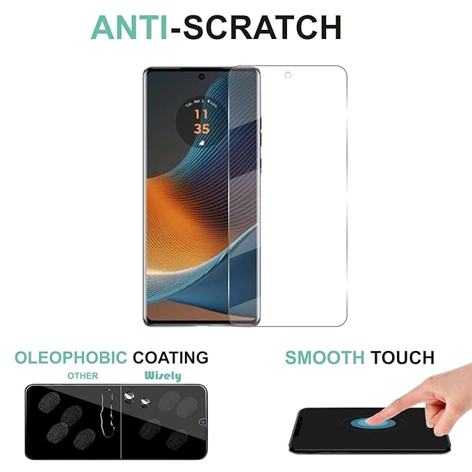 Screen Guard Combo for Motorola Edge 50 Fusion 5G | 2pc Camera Lens Glass + Front Nano Flexible Screen Protector