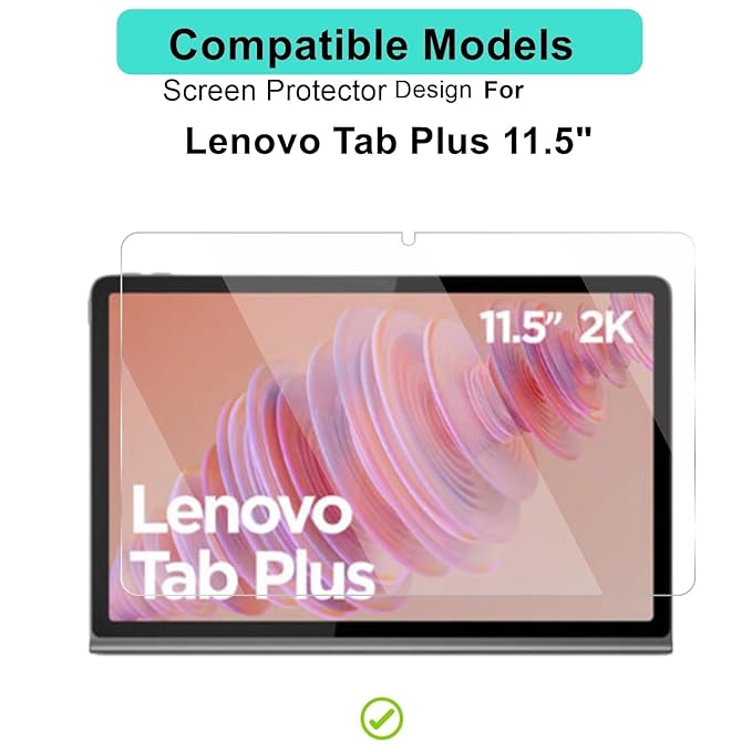 Wisely Premium Screen Protector for Lenovo Tab Plus 11.5" Tablet – Anti-Scratch 9H Glass Guard, HD Clear, Bubble-Free Installation Kit
