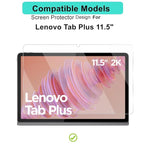 Wisely Premium Screen Protector for Lenovo Tab Plus 11.5" Tablet – Anti-Scratch 9H Glass Guard, HD Clear, Bubble-Free Installation Kit