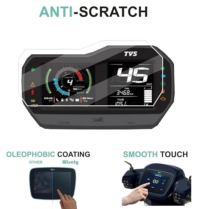 Screen Guard for TVS Jupiter 125 SmartXonnect Scooter 2024 – HD Clear 9H Protection, Edge-to-Edge Full Cover