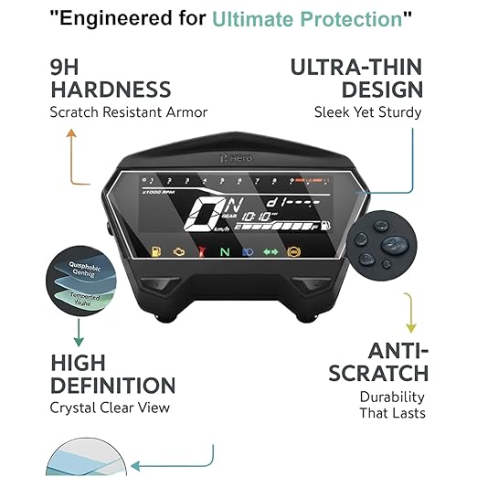 Screen Guard for Hero Xtreme 125R & 160R 4V (2024) | HD Clear Full Cover Digital Meter Protector | Pack of 2