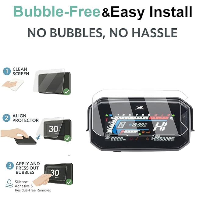 Wisely TVS Raider Screen Guard Pack 2 | HD Clear Digital Meter Protector