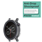 Wisely Protective Case Cover for Amazfit Active 2 44mm – Transparent Soft TPU Full Screen Protector