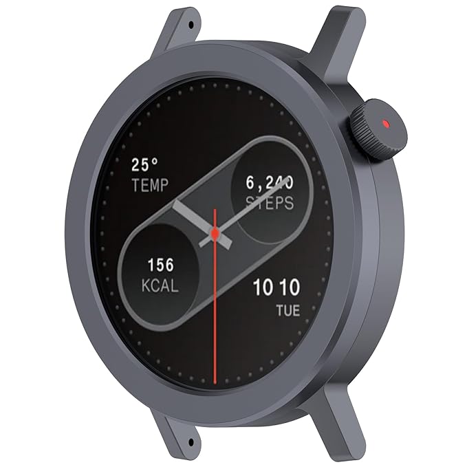 Wisely Protective Bezel Ring Guard Compatible with CMF Nothing Watch Pro 2 Smartwatch – Metal Flat Bumper Protector (Grey)