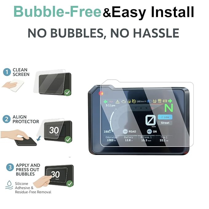 Screen Guard for NEW KTM 160 Duke 2025 | 5-Inch TFT Display Digital Meter Protector | Easy Installation Kit