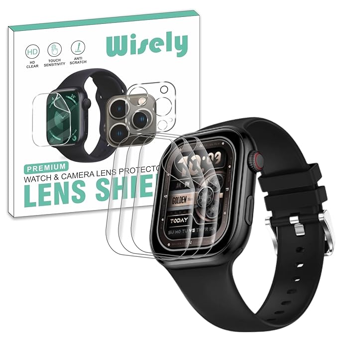 Wisely | Pack of 3 | Screen Guard Protector for Fire Boltt Brillia & Brillia Pro (2.02" Smartwatch) – Anti-Scratch, Anti-Shock, HD Clear, Full Cover