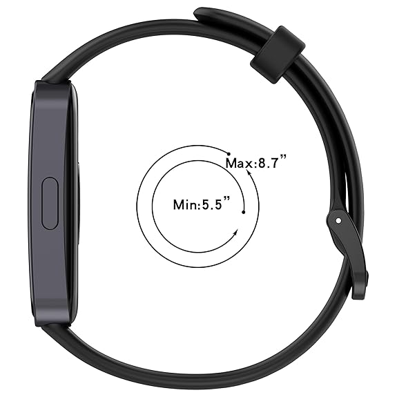 Wisely Adjustable Silicone Replacement Strap for Huawei Band 10/9/8 – Soft, Sporty & Durable