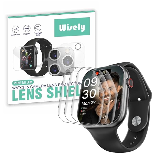 Wisely | 3pcs | Screen Guard Protector for Crossbeats Nexus Smartwatch (2.1") – HD Clear, Bubble-Free, Scratch Resistant, Full Cover