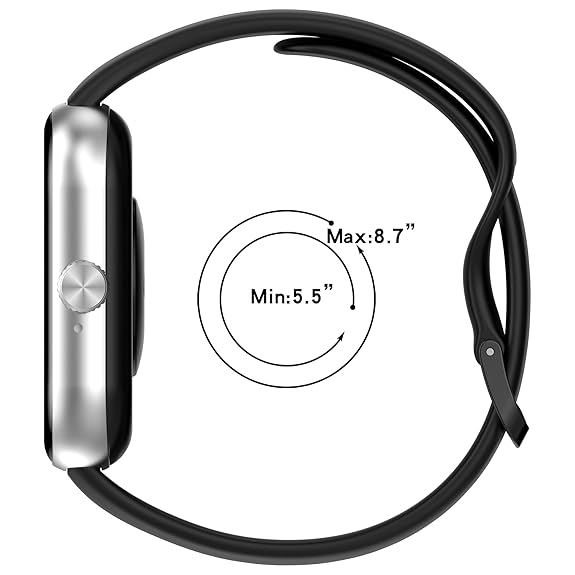 Wisely Adjustable Silicone Band Strap for Redmi Watch Move – Replacement Smartwatch Bracelet, Soft & Comfortable