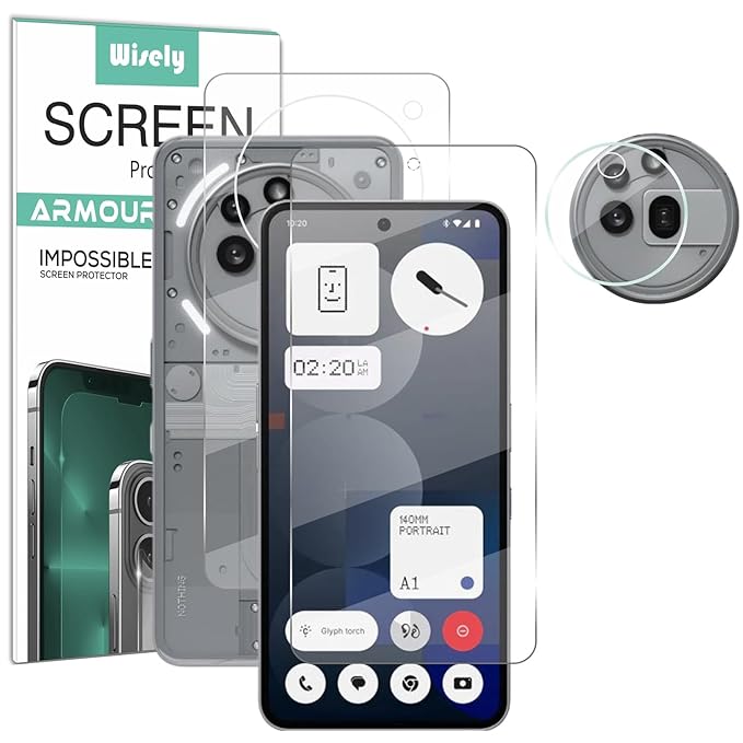 3-in-1 Nano Glass Screen Protector with Front, Back & Camera Guard for Nothing Phone 3a Pro