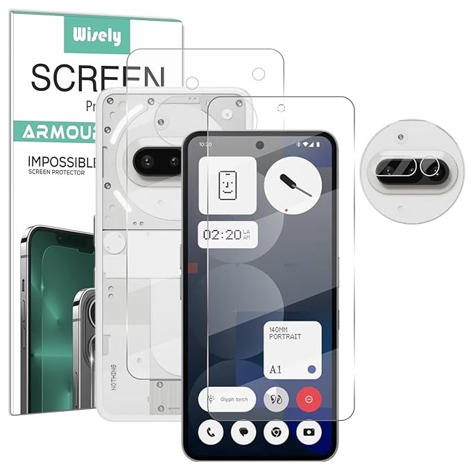 3-in-1 Nano Glass Screen Protector with Front, Back & Camera Guard for Nothing Phone 3a