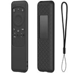 Silicone TV Remote Cover Case Compatible with Samsung Smart TV Remote 2023 BN59-01432G BN59-01432A BN59-01432J BN59-01432 Washable Case with Loop - Black [Remote NOT Included]