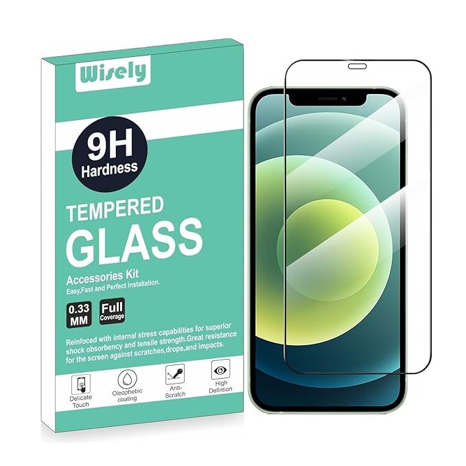 Tempered Glass for Apple iPhone 12 / 12 Pro (6.1-Inch) | 9H Hardness | HD Clear | Anti-Scratch | Easy Installation Kit