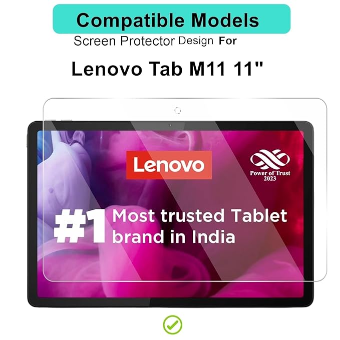 Wisely Premium Screen Protector for Lenovo Tab M11 |11-inch| – 9H Hardness, Anti-Scratch, Drop Resistant, HD Clear Glass Guard with Easy Installation Kit