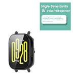 Wisely Shine Full Protective Slim Bumper Tempered Glass Case Cover for Redmi Watch 5 Active – Luxury Black