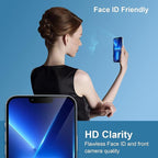 Tempered Glass Screen Protector for Apple iPhone 13 Pro Max / 14 Plus 6.7" – Edge-to-Edge Full Cover, Anti-Scratch, Bubble-Free