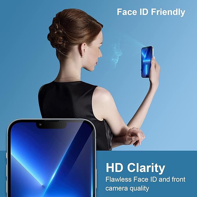 Tempered Glass Screen Protector for Apple iPhone 13 Pro Max / 14 Plus 6.7" – Edge-to-Edge Full Cover, Anti-Scratch, Bubble-Free