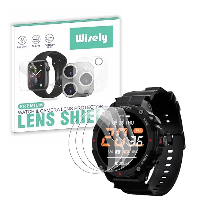 Wisely |3pcs| Premium Screen Guard Protector for Cultsport Ranger XR Smartwatch 1.43" – HD Clear, Anti-Scratch, Full Coverage TPU Film with Easy Installation