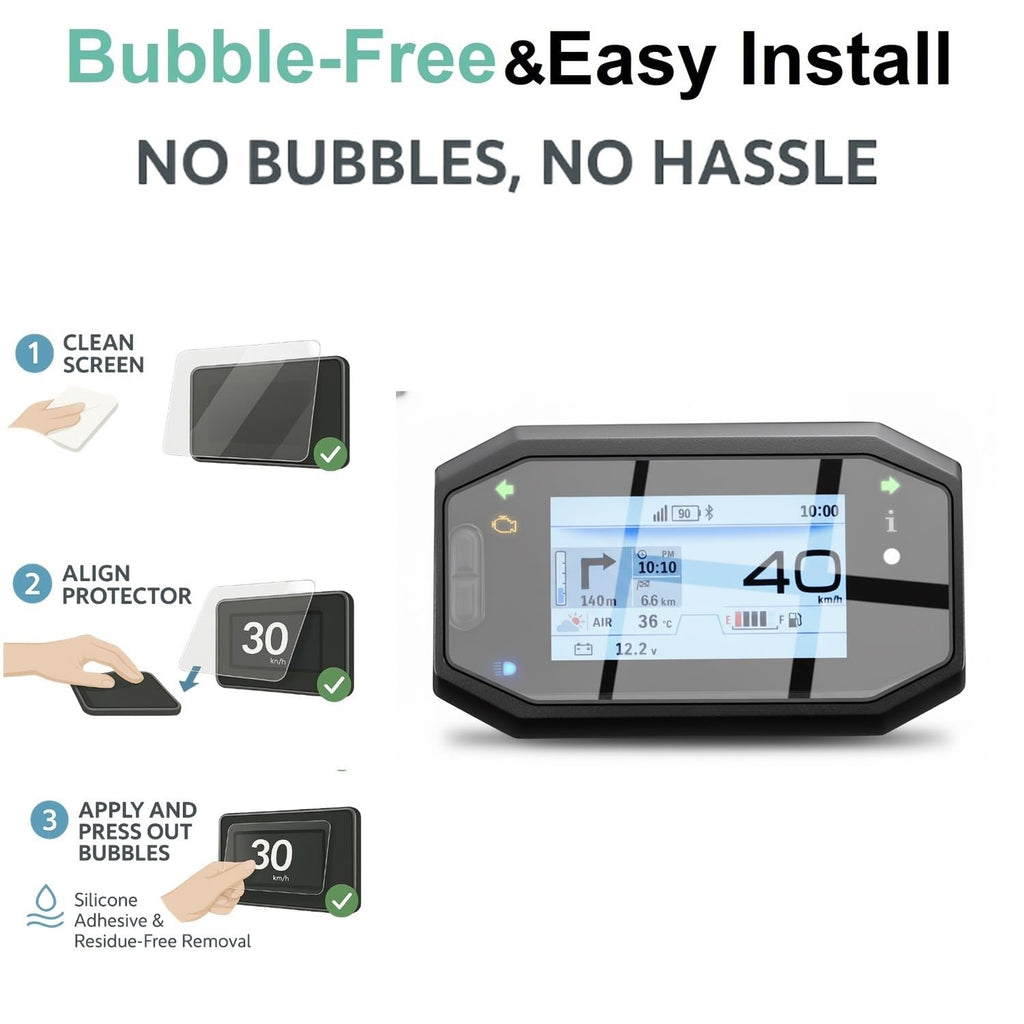 Wisely Premium Screen Guard for SUZUKI ACCESS 125 Ride Connect TFT Display Model (2025) Scooter - Digital Meter Protector