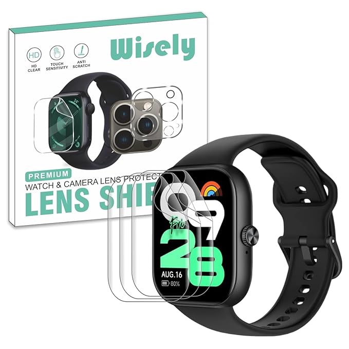 Screen Guard Protector for Redmi Watch Move Smartwatch 1.85" – HD Clear 9H, Full Edge-to-Edge Cover | Pack of 3