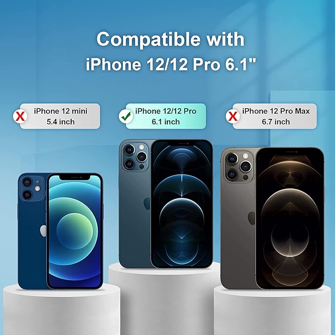 Super-HD Curved Tempered Glass Screen Protector for Apple iPhone 12/12 Pro (6.1") | Edge-to-Edge Full Cover | 9H Hardness | Scratch Resistant