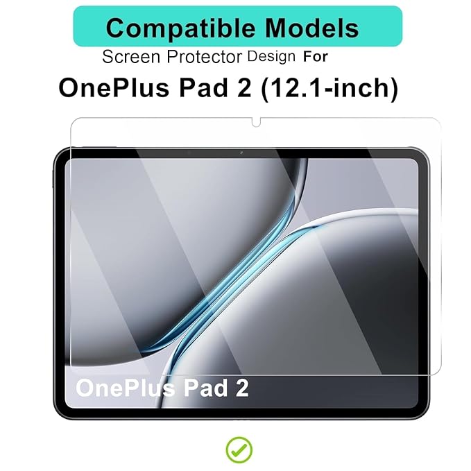 Wisely Premium Screen Protector for OnePlus Pad 2 | 12.1" | 9H Tempered Glass, Anti-Scratch, Bubble-Free, HD Clear