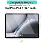 Wisely Premium Screen Protector for OnePlus Pad 2 | 12.1" | 9H Tempered Glass, Anti-Scratch, Bubble-Free, HD Clear