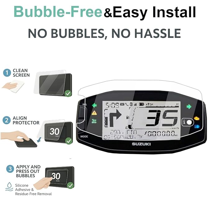 Wisely Premium Speedometer Screen Guard for Suzuki Access 125 BS6 Bluetooth Edition – HD Clear Full Protection