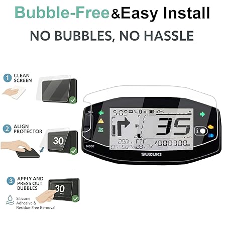 Wisely Premium Speedometer Screen Guard for Suzuki Avenis 125 & Burgman Street 125 – Digital Meter Protector, HD Clear, Full Coverage, Easy Installation