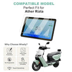 Wisely Premium Screen Guard for Ather Rizta EV Scooter – 7-Inch Digital Meter Touch Display Protector, Anti-Scratch, 9H Hardness, HD Clear Full Coverage