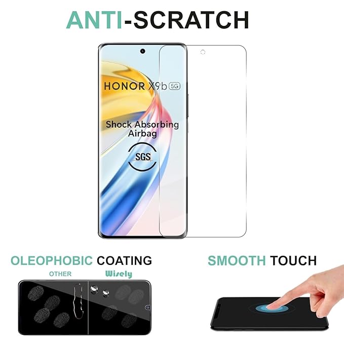 3-in-1 Nano Glass Screen Protector with Front, Back & Camera Guard for Honor X9b 5G