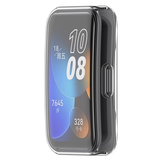 Wisely Protective Case Cover for Huawei Band 10/9/8 Smartwatch – Soft TPU, Full Screen Protector, Anti-Scratch, Shock-Absorbing, Transparent Slim Fit