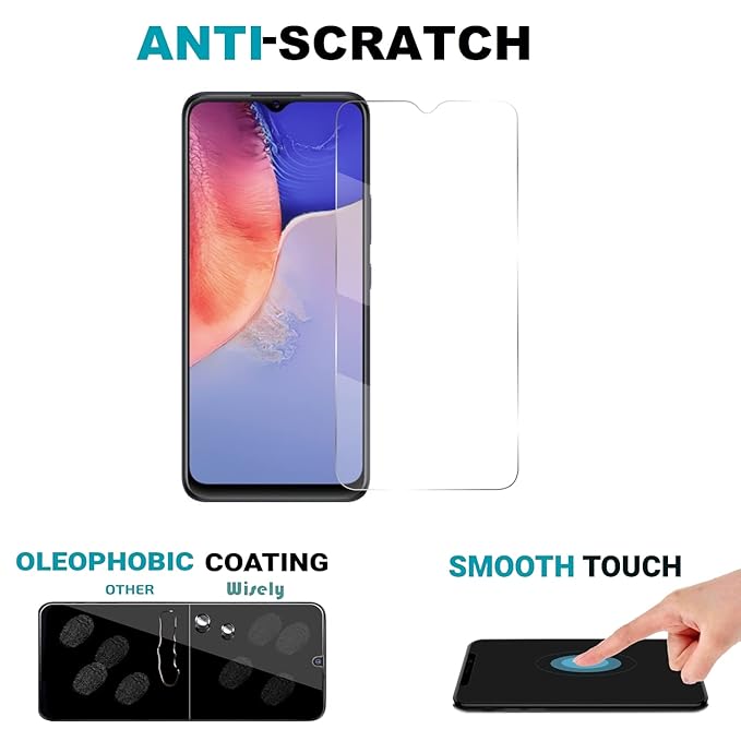 3-in-1 Nano Glass Screen Protector with Front, Back & Camera Guard for Vivo Y01