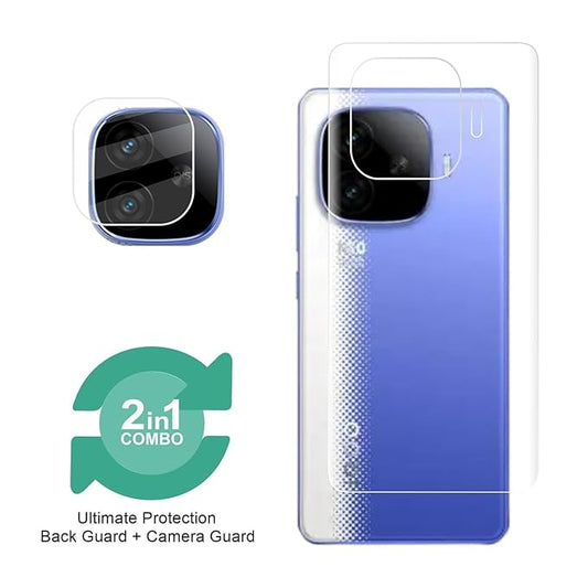2in1 Camera Lens Nano Glass + Anti Scratch TPU Back Guard Screen Protector for iQOO Neo 10R 5G - |Back + Camera Guard|