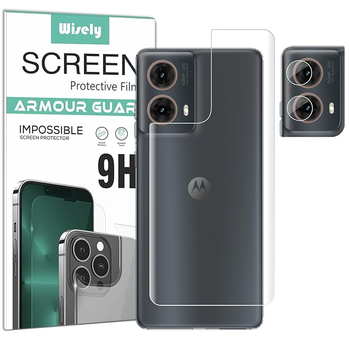 2in1 Camera Lens Nano Glass + Anti-Scratch TPU Back Guard Screen Protector for Motorola Moto G85 5G | Back + Camera Guard Combo