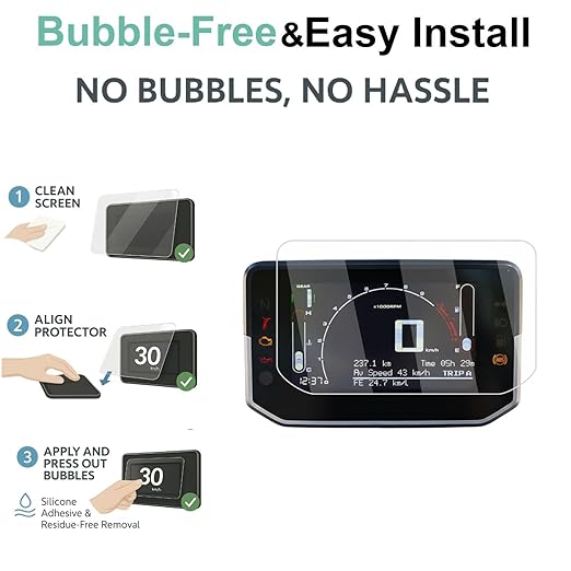Screen Guard for Hero Karizma 210 XMR 2025 | TFT HD Clear Full Cover Digital Meter Protector | Easy Installation Kit