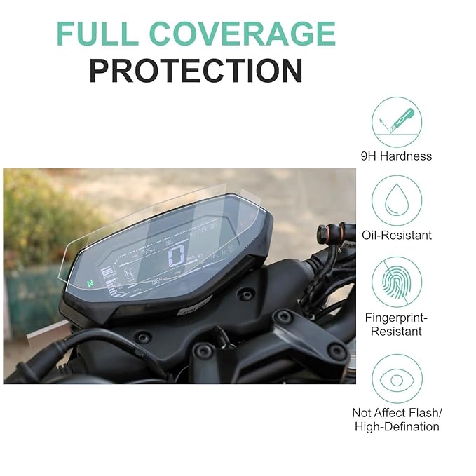 Wisely Premium Screen Guard Protector for New Bajaj Pulsar N150, N160 & N250 Facelift 2024 Motorcycle Digital Meter – 9H Hardness, Anti-Scratch, HD Clear, Full Edge Cover