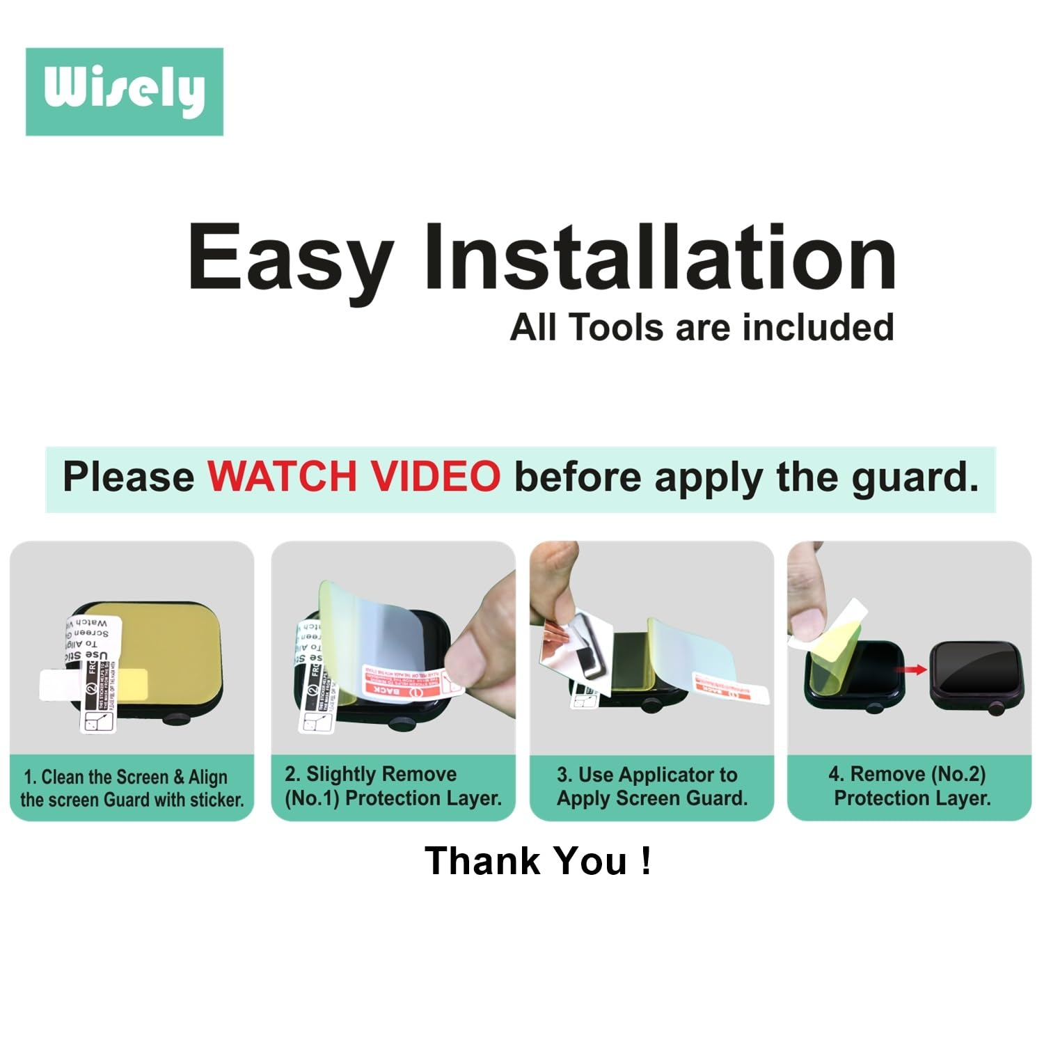 Screen Guard Protector for Fastrack Jupiter Retro Smartwatch (1.83") – Full Cover, 9H Hardness