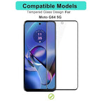 Edge to Edge Tempered Glass for Motorola Moto G64 5G (6.5 inch) | 9H Hardness